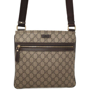 GUCCI GG Plus Flat Supreme Messenger Bag Shoulder Bag Brown